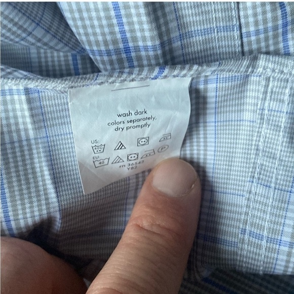 NWT Chaps Regular Fit Dress Shirt, Stretch collar, Non Iron, Size 15.5” 34/35 - Picture 9 of 15